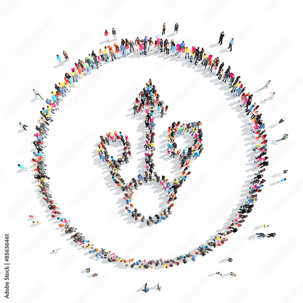 people in the shape of a connection. people in the shape of a connection.