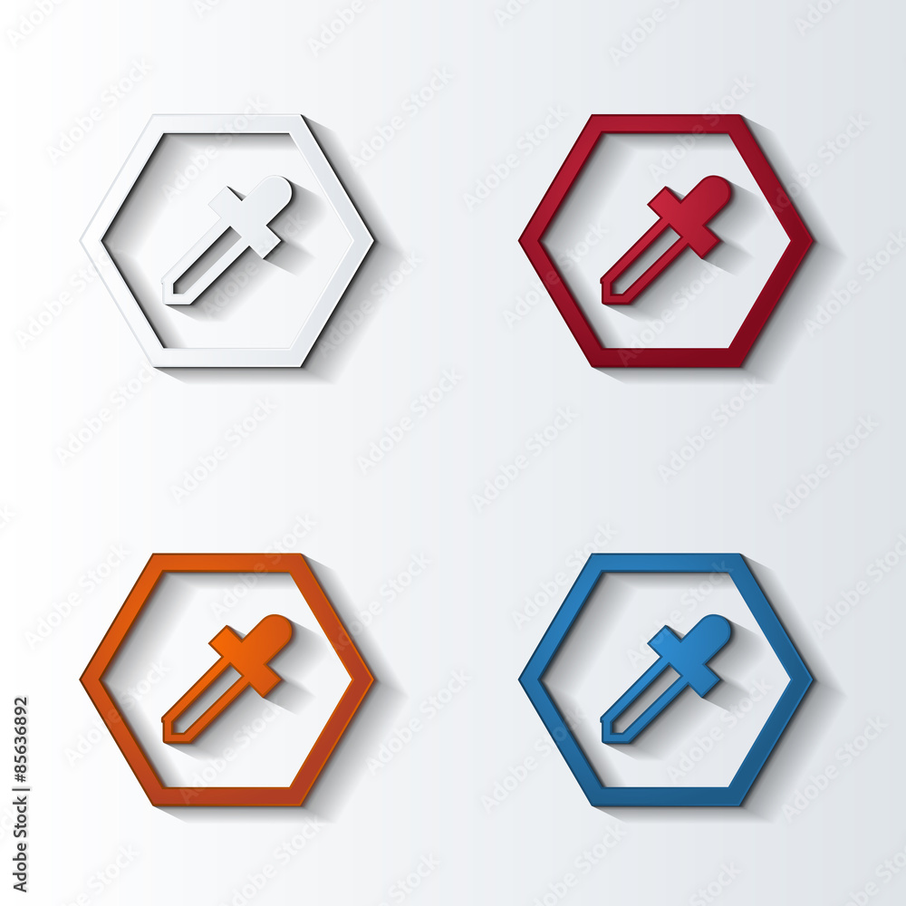Obraz premium icon4colors_hexagon_frame_336
