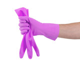 Rubber glove isolated