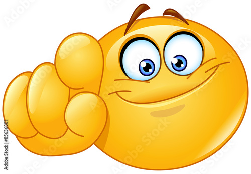 Pointing at you emoticon