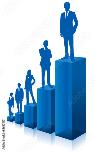 business people & graph Vector
