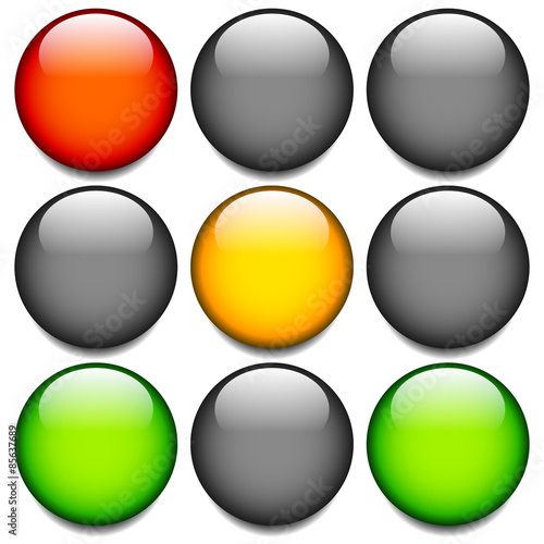 Traffic light, traffic lamp, lampsemaphore. Eps 10 vector.