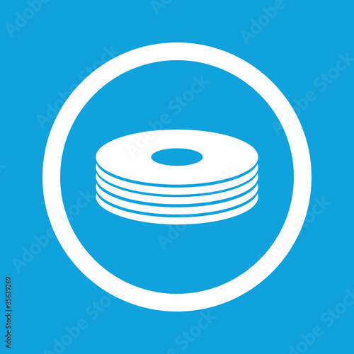 Disc pile sign icon