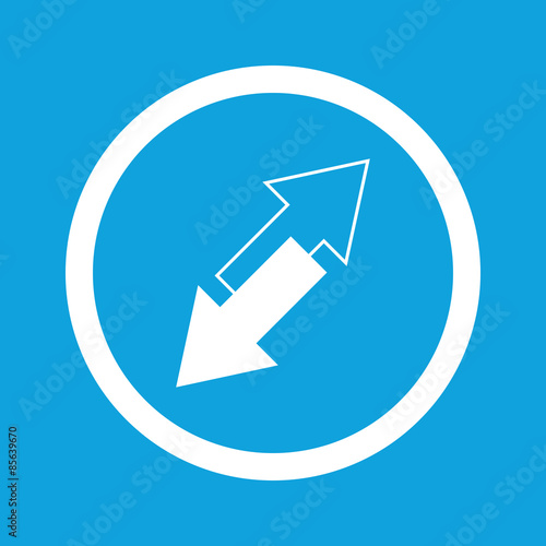 Opposite arrows sign icon