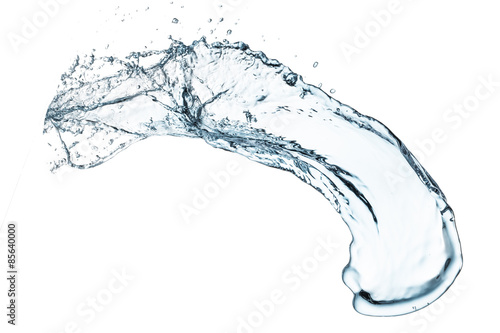 water splashing in the air, isolated on white background