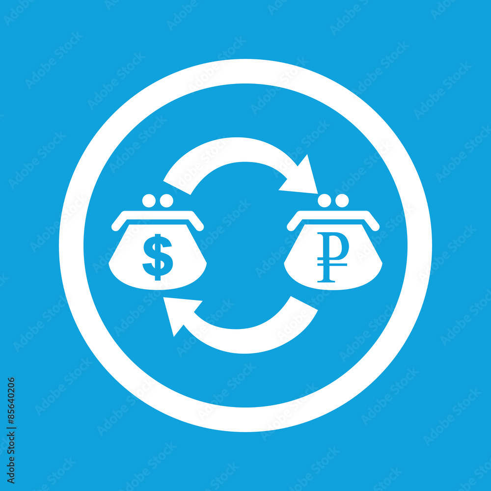 Dollar-ruble exchange sign icon Dollar-ruble exchange sign icon