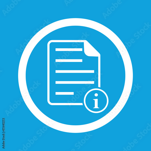 Information document sign icon
