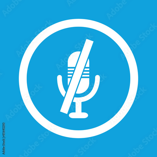 Muted microphone sign icon