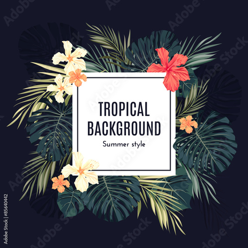 Summer tropical hawaiian ba...