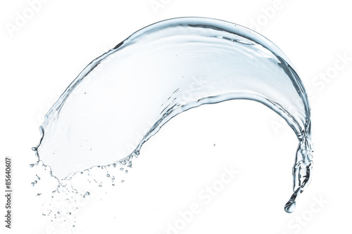 water splashing in the air, isolated on white background