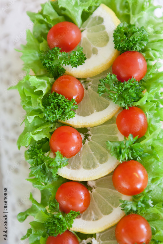 Salad in top of sandwich cake Salad in top of sandwich cake