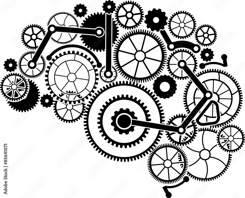 gear brain. vector illustration gear brain. vector illustration