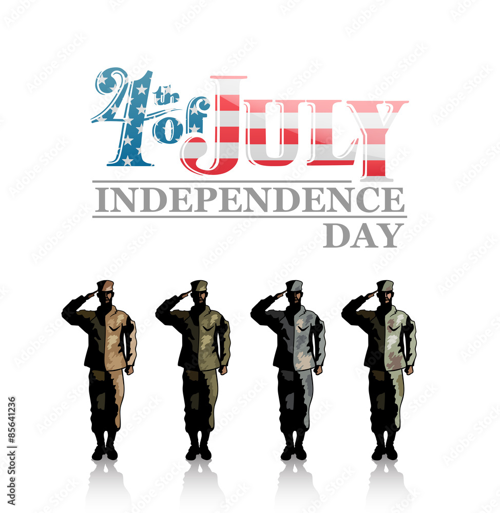Obraz premium Independence day greeting vector