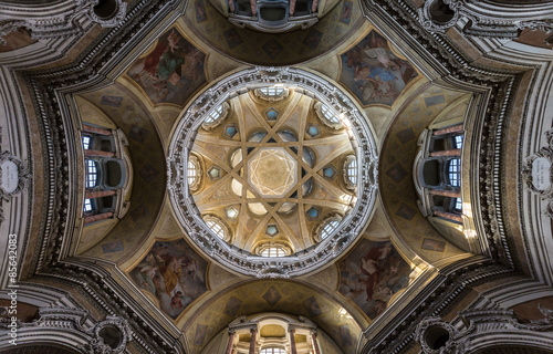 Turin, San Lorenzo church, baroque, architecture, interior