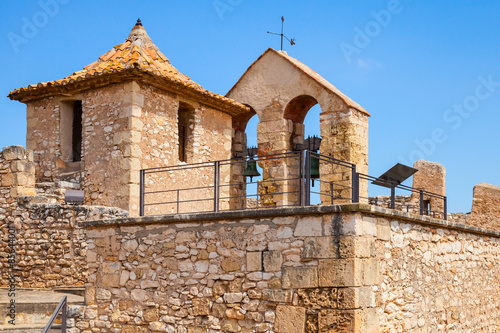 Stone tower and bells in arches