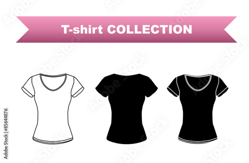 T-shirt template for women silhouette