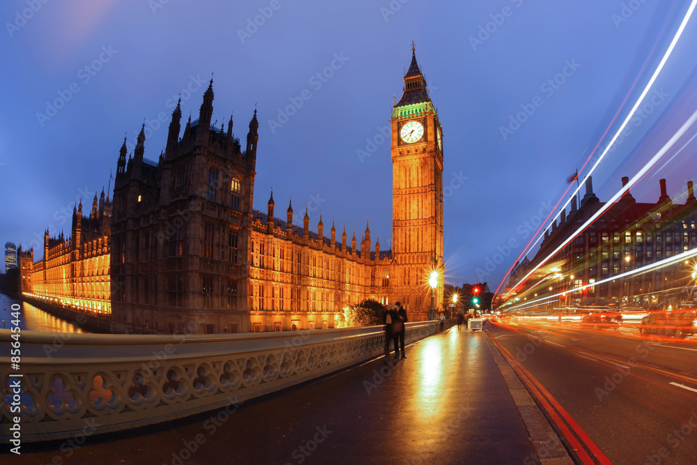Big Ben with bridge in London, England Big Ben with bridge in London, England