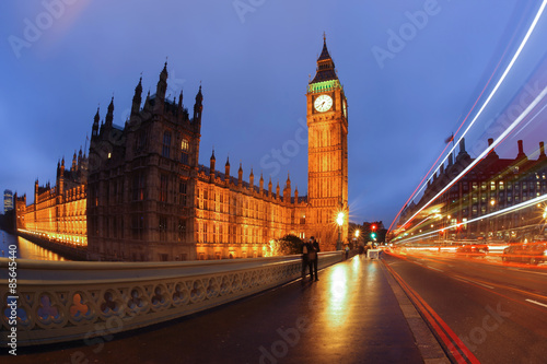 Big Ben with bridge in London  England