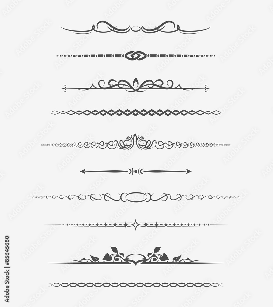 Calligraphic page dividers