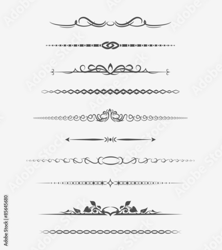 Calligraphic page dividers