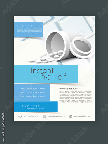 Medical treatment flyer or banner design.