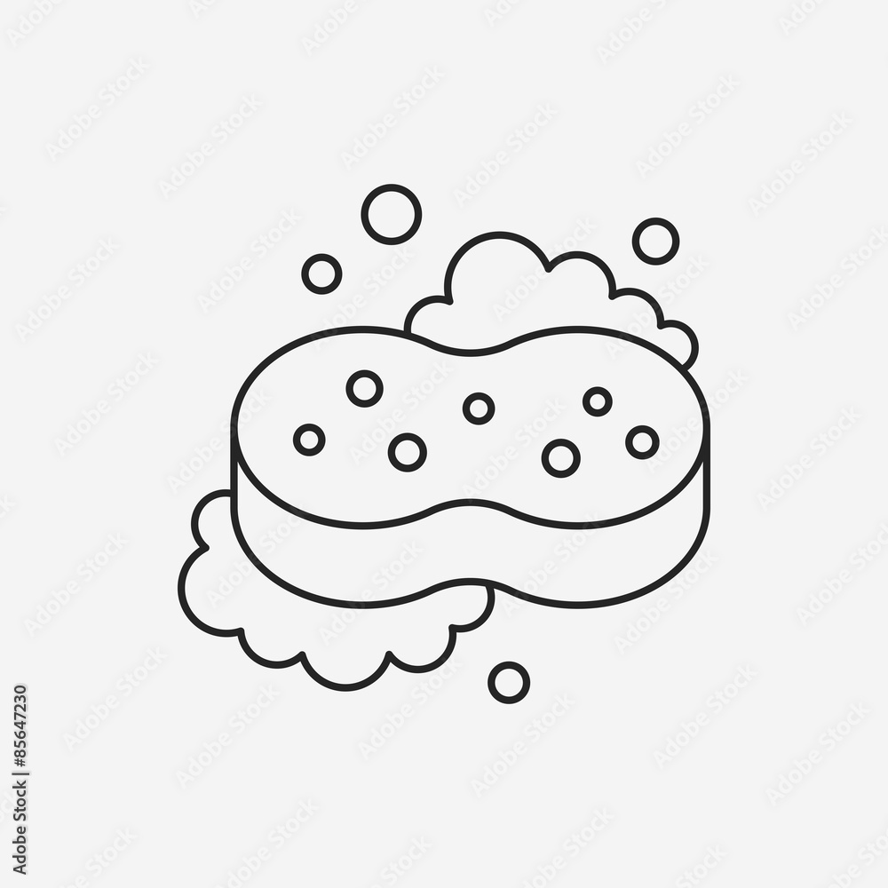 Sponge line icon Sponge line icon