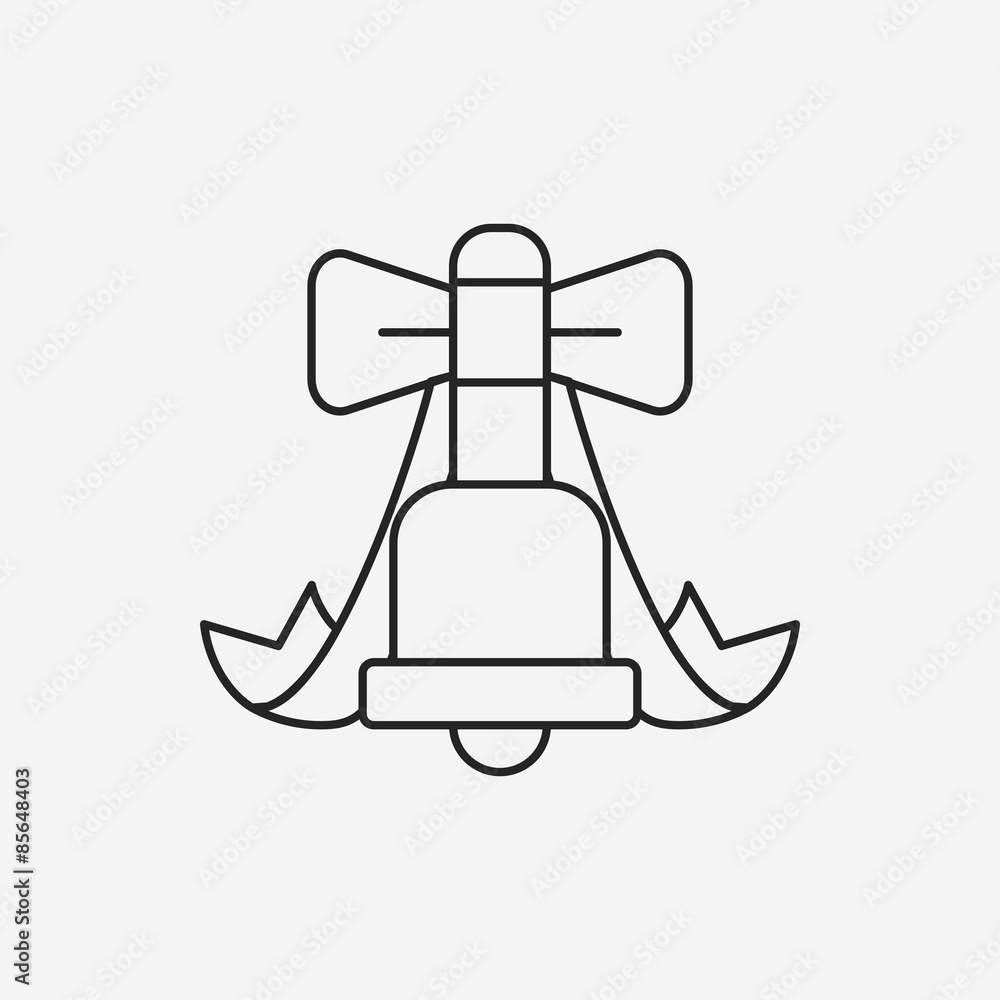 Christmas bell line icon Christmas bell line icon