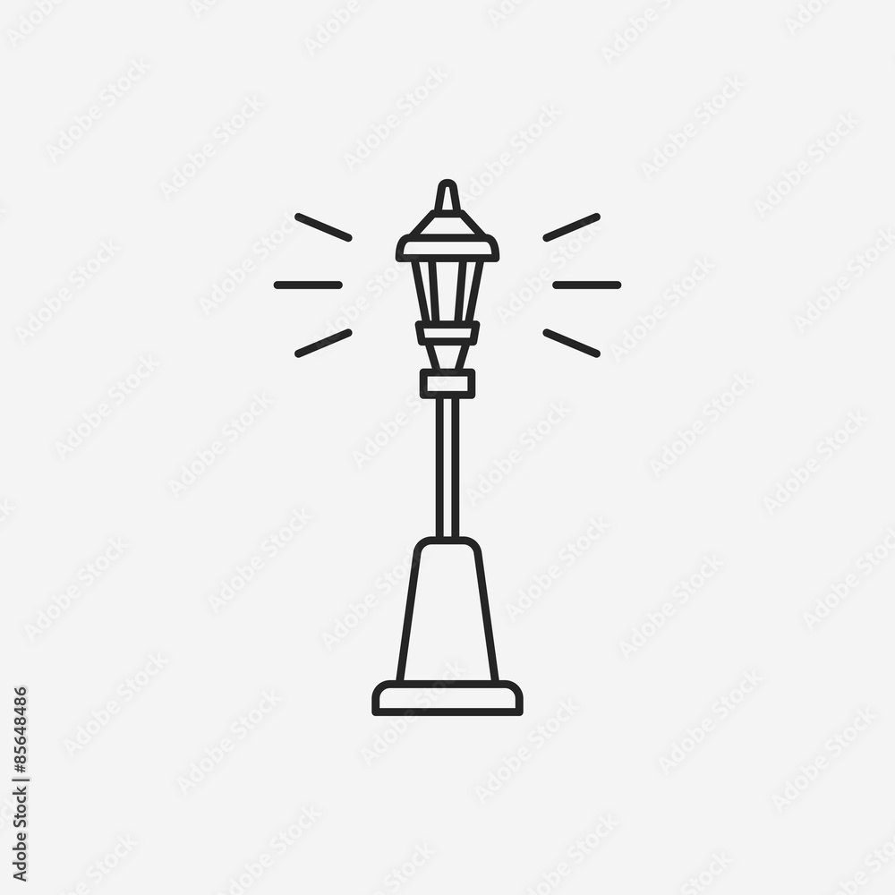 lamp line icon