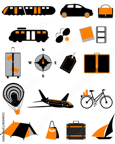 
tourism and travel icons