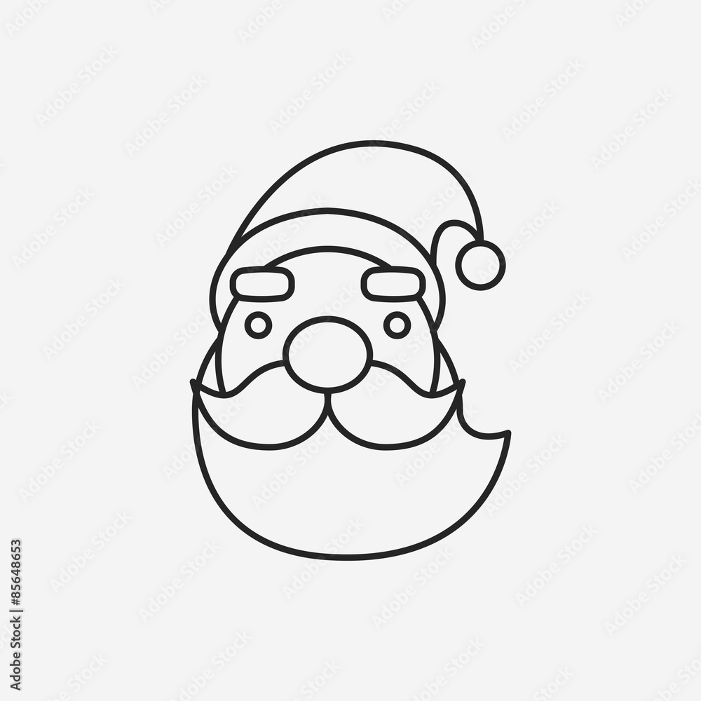 Santa Claus line icon Santa Claus line icon