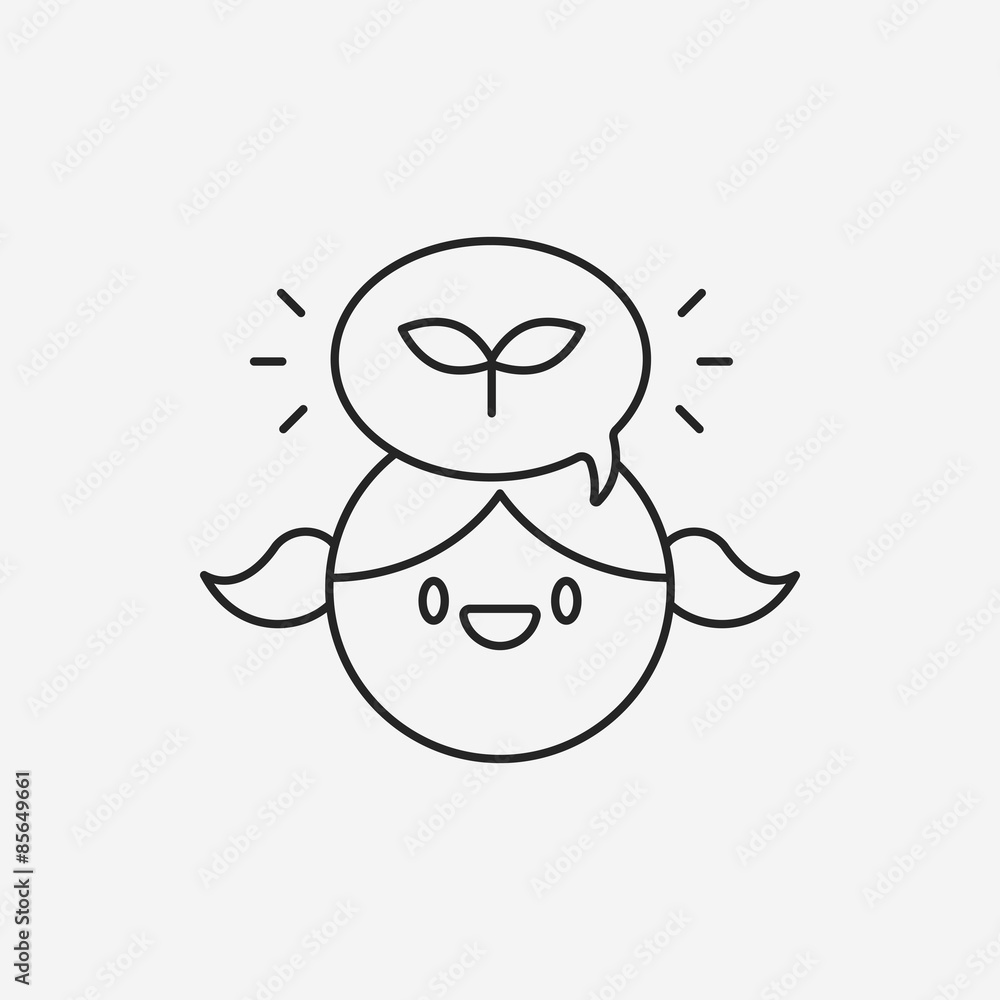 Environmental Awareness person line icon Environmental Awareness person line icon