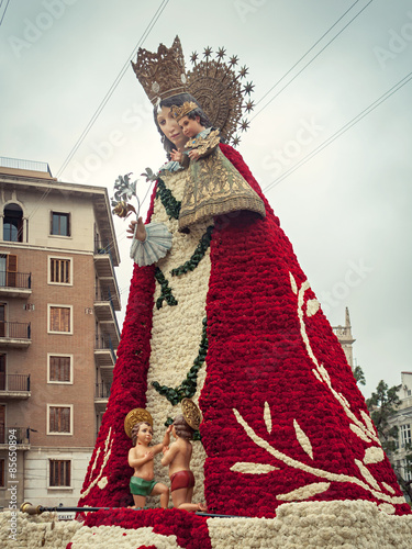 VALENCIA, SPAIN - MARCH 20: Virgen de los Desemparados in Fallas