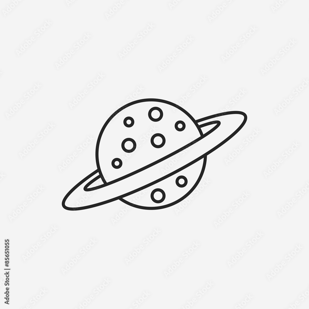Space planet line icon Space planet line icon