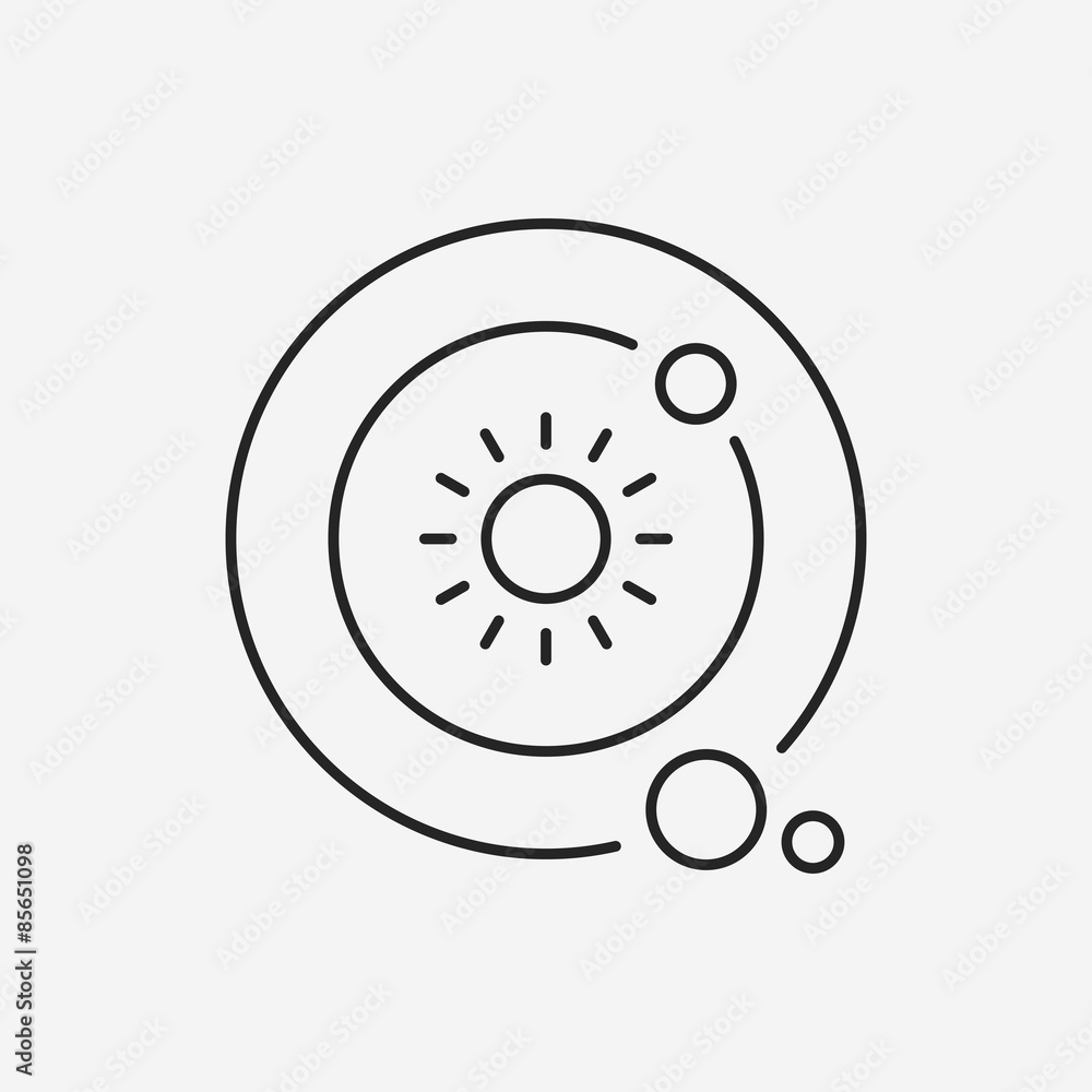 Space planet line icon Space planet line icon