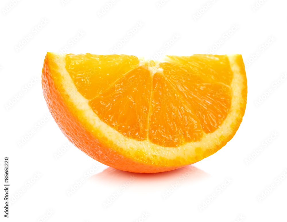 orange slice isolated on white. orange slice isolated on white.