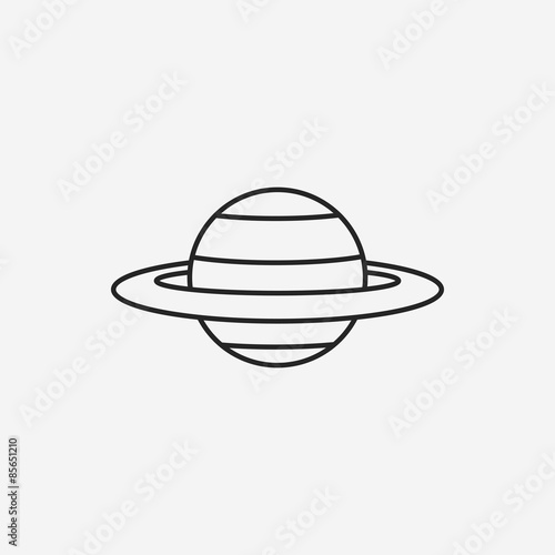 Space planet line icon