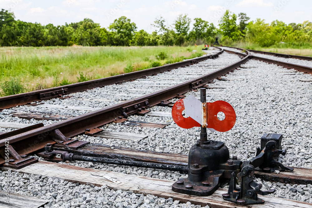 Naklejka premium Red and White Switch Indicator