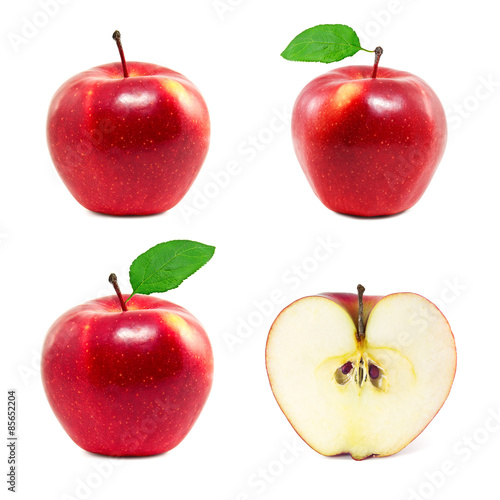 Set of red apples