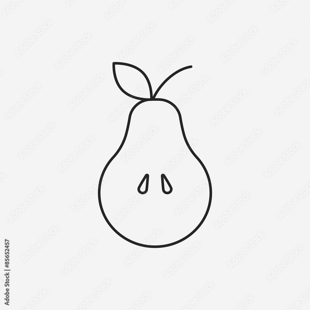 fruits pear line icon fruits pear line icon