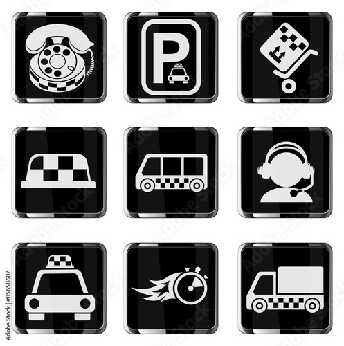 taxi services icon set