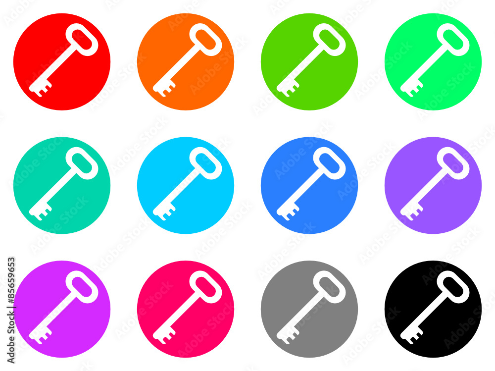 key vector icons set key vector icons set