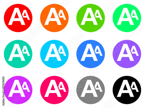 alphabet vector icons set
