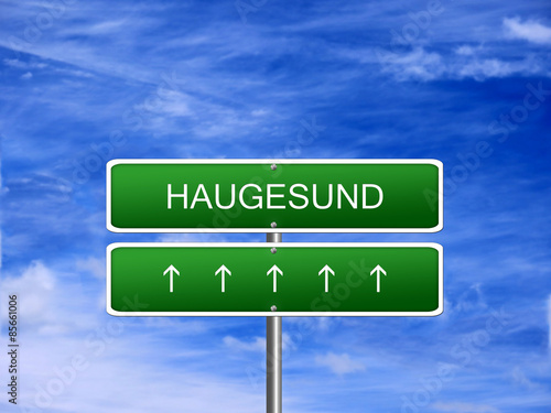 Haugesund City Norway Sign
