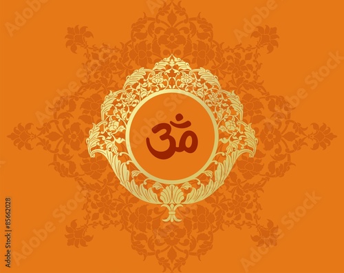 aum syllable, paisley design ,Hinduism, India