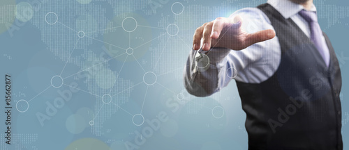 businessman working with business concept