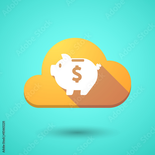 Cloud icon with a piggy bank