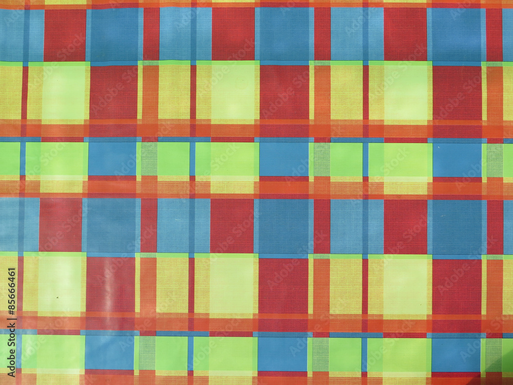 Checkered tablecloth