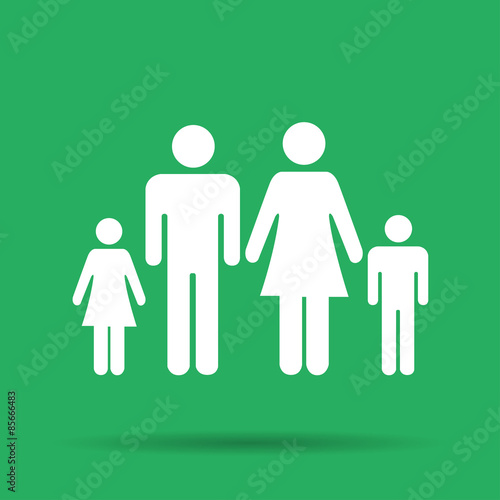 family icon. Flat design style eps 10.