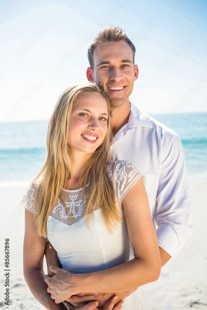  Happy couple on the beach
