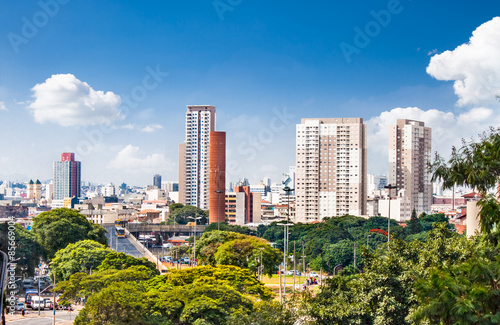 Panoramic view of San Paolo on suny day, Brazil.